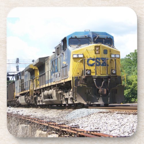 CSX Railroad AC4400CW 6 With a Coal Train    Beverage Coaster