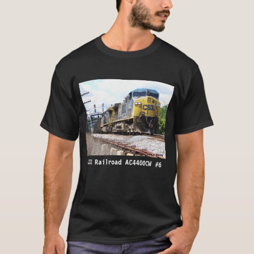 CSX Railroad AC4400CW 6 With a Coal Train Black T_Shirt