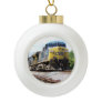 CSX Railroad AC4400CW #6 With a Coal Train Ceramic Ball Christmas Ornament
