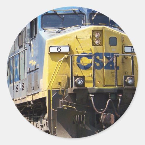 CSX Railroad AC4400CW 6 With a Coal Train Classic Round Sticker