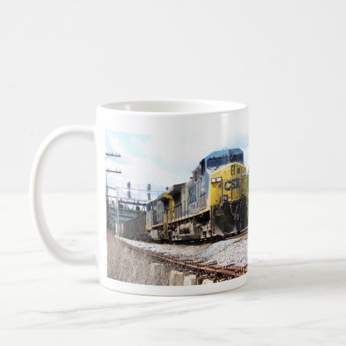 CSX Railroad AC4400CW 6 With a Coal Train  Coffee Mug