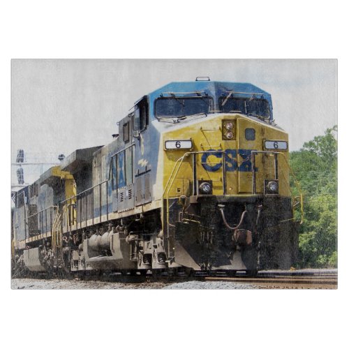 CSX Railroad AC4400CW 6 With a Coal Train Cutting Board