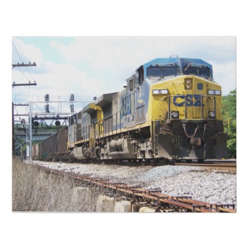 CSX Railroad AC4400CW 6 With a Coal Train  Faux C Faux Canvas Print