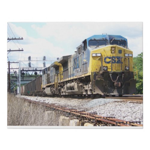 CSX Railroad AC4400CW 6 With a Coal Train  Faux Canvas Print