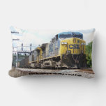 Csx Railroad Ac4400cw #6 With A Coal Train  Lumbar Pillow at Zazzle