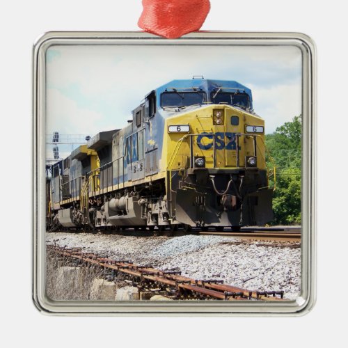 CSX Railroad AC4400CW 6 With a Coal Train         Metal Ornament