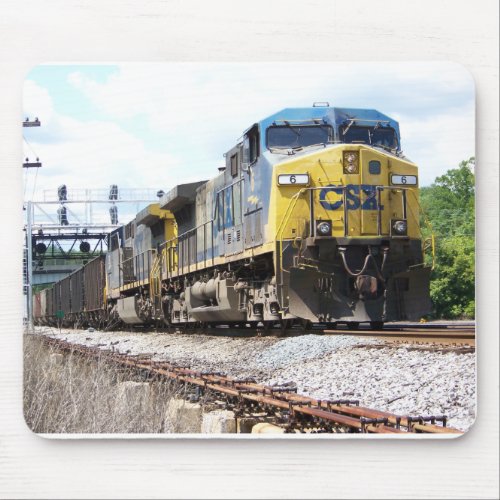 CSX Railroad AC4400CW 6 With a Coal Train   Mouse Pad
