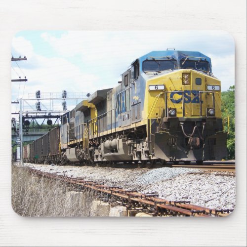 CSX Railroad AC4400CW 6 With a Coal Train Mouse Pad