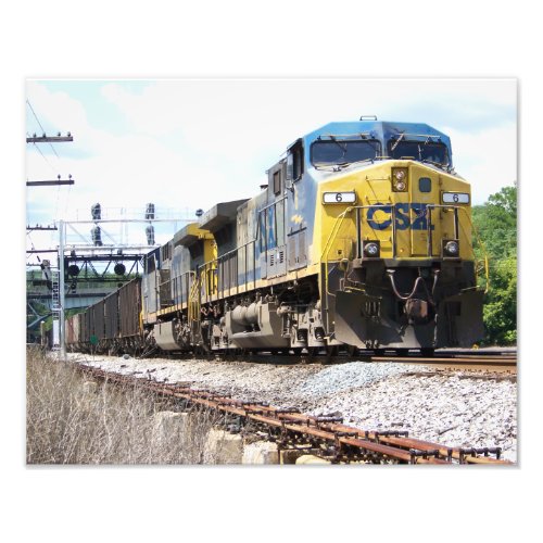 CSX Railroad AC4400CW 6 With a Coal Train Photo Print