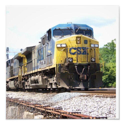 CSX Railroad AC4400CW 6 With a Coal Train  Photo Print