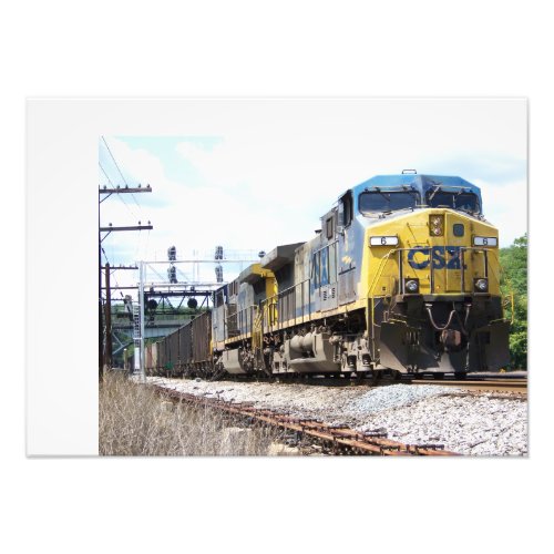CSX Railroad AC4400CW 6 With a Coal Train   Photo Print
