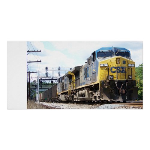 CSX Railroad AC4400CW 6 With a Coal Train Poster