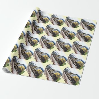 Csx Railroad Ac4400cw #6 With A Coal Train Wrapping Paper by stanrail at Zazzle