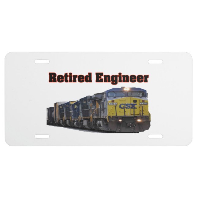 CSX Retired Engineer License Plate (Front)