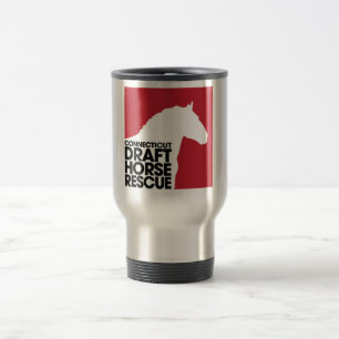 CT Draft Horse Rescue logo travel mug