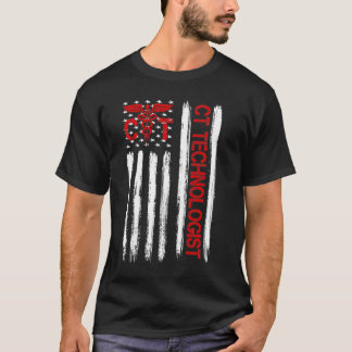 CT Technologist American Flag Patriotic Medicine T-Shirt