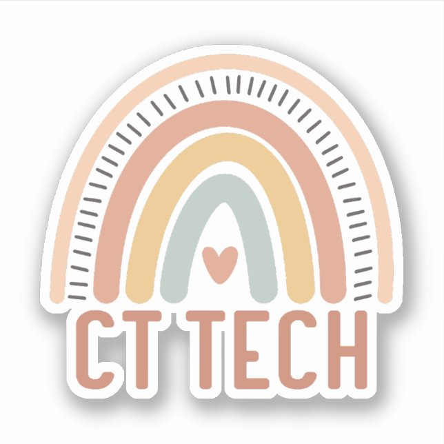 CT Technologist, Computed Tomography Technologist Sticker (Front)