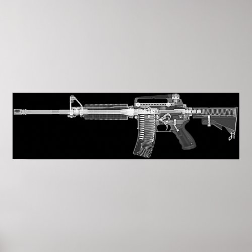 CTX_ray poster from real AR_15 rifle High detail