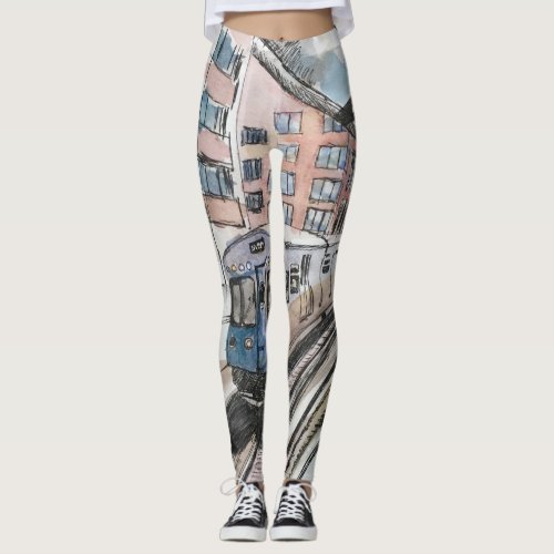 CTA Chicago Transit Authority Leggings