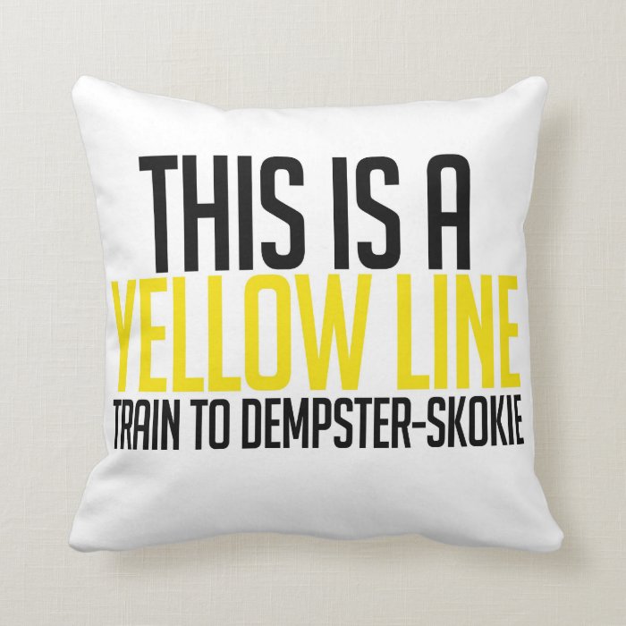 CTA Yellow Line Pillow