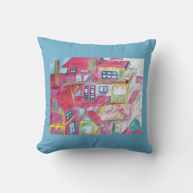 CTC International - Houses Throw Pillow (Front)