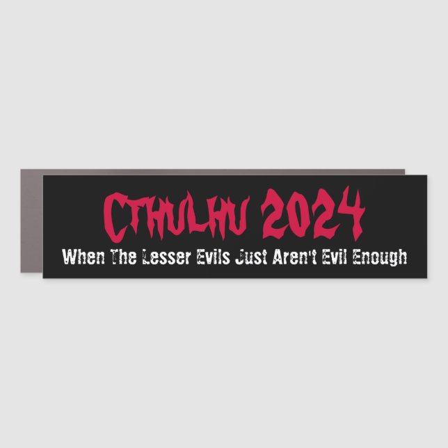 Cthulhu 2024 Lesser Evils Funny Car Magnet (Front)