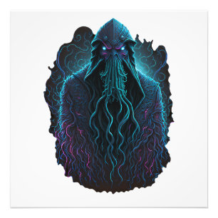 Cthulhu art futuristic design high quality photo print