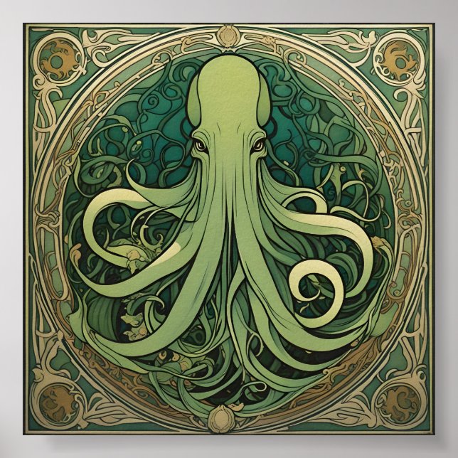 Cthulhu Art Nouveau Poster (Front)