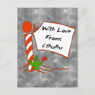 Cthulhu Christmas Holiday Postcard