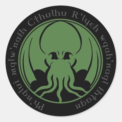 Cthulhu Classic Round Sticker