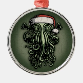 Cthulhu Claus Metal Ornament by kbilltv at Zazzle