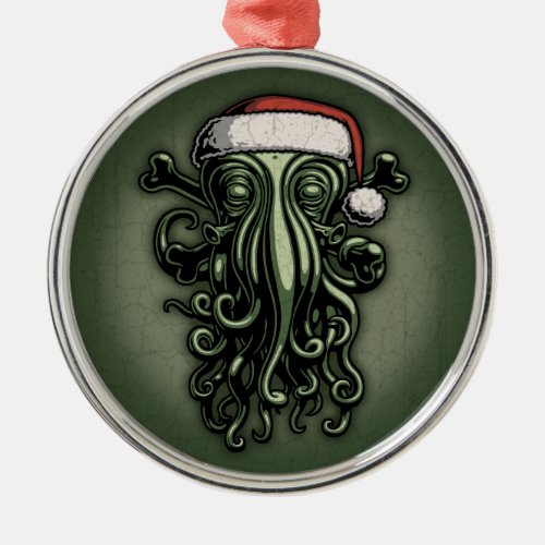 Cthulhu Claus Metal Ornament