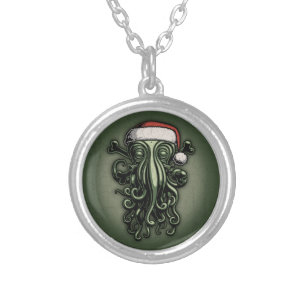 Cthulhu Claus Silver Plated Necklace