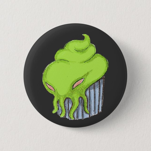 Cthulhu Cupcake Pinback Button (Front)