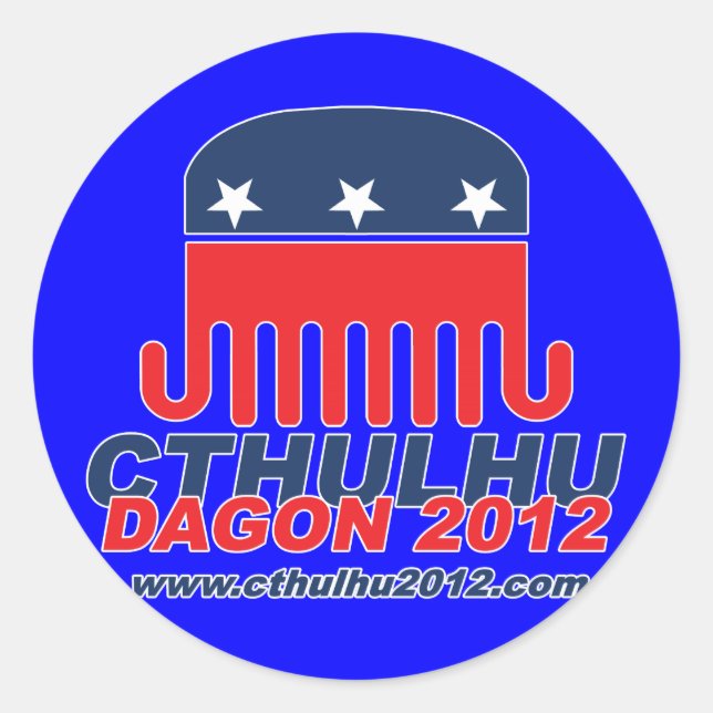 Cthulhu Dagon 2012 Classic Round Sticker (Front)