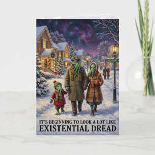 Cthulhu Dark Christmas Existential Dread Card