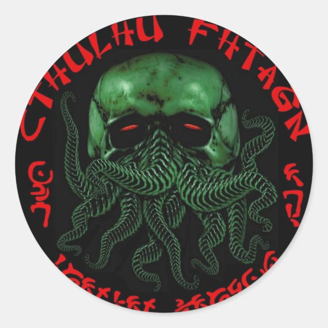 Cthulhu Fhtagn Sticker (Front)
