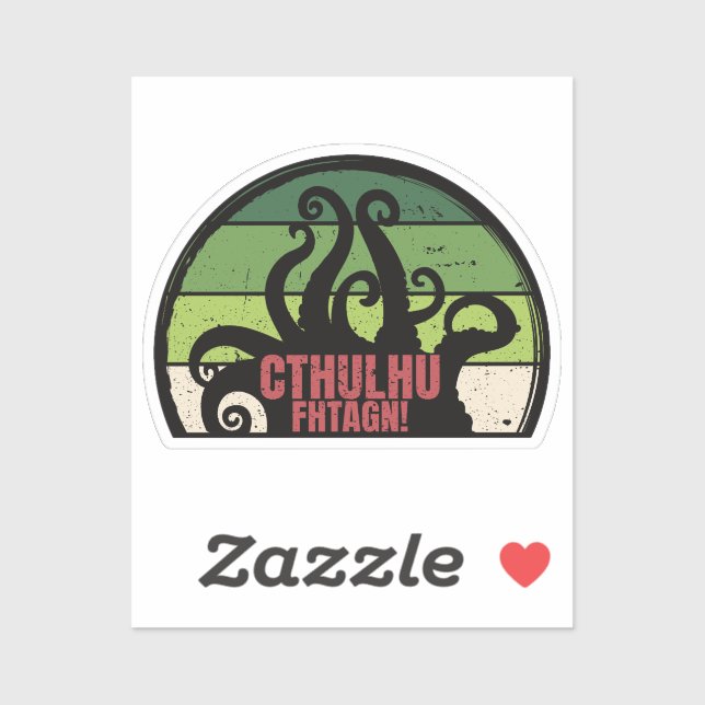 Cthulhu Fhtagn Vintage Sticker (Sheet)