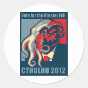 Cthulhu for President- 2012 Classic Round Sticker