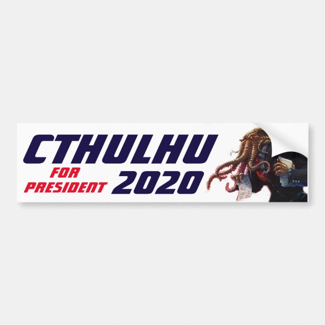 "Cthulhu for President 20XX" Bumper Sticker (Front)