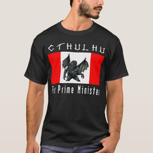 Cthulhu for Prime Minister T_shirt Style 1 dark