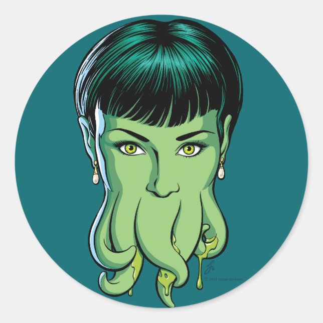 Cthulhu Girl Sticker (Front)