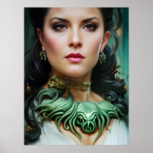 cthulhu goddess woman poster