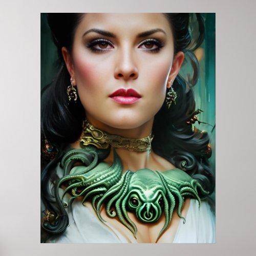 cthulhu goddess woman poster