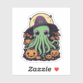 Cthulhu Halloween Madness - Kawaii Purple Witch Sticker