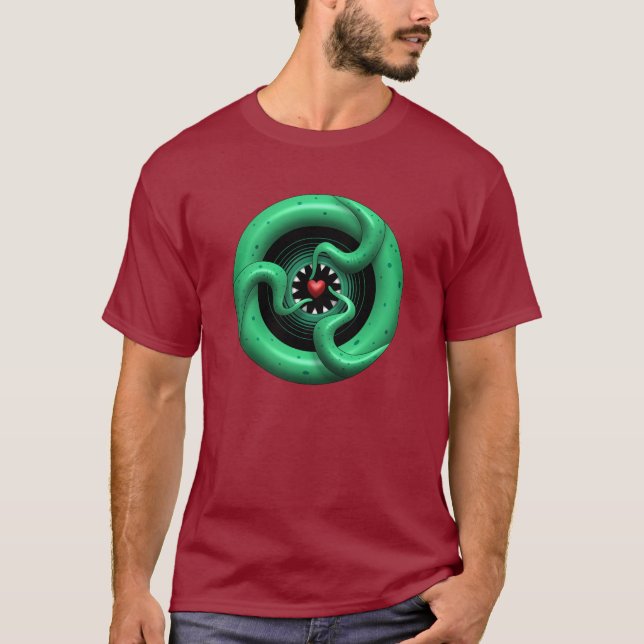 Cthulhu Heart Basic Dark T-Shirt (Front)