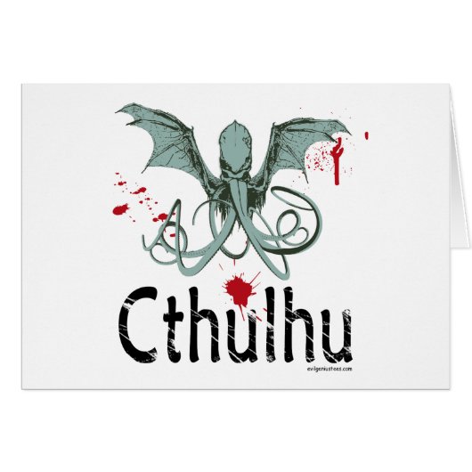 Cthulhu horror vector art cards (Front Horizontal)