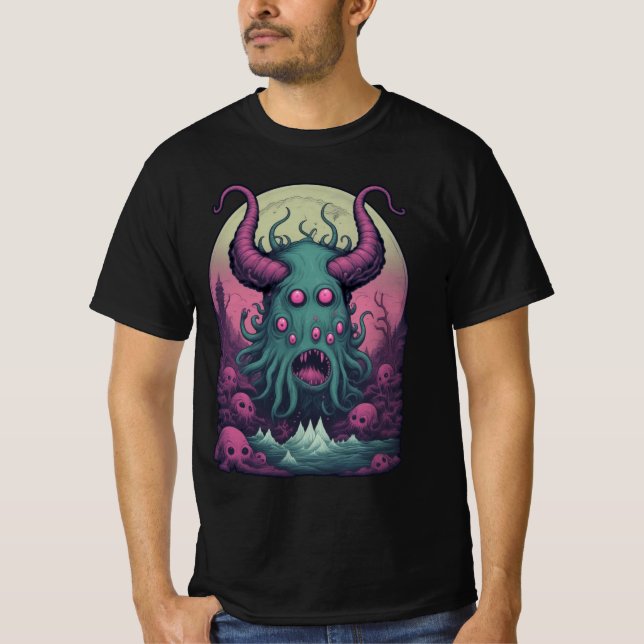 Cthulhu Illusion of Horror Madness - Many Eyes T-Shirt (Front)