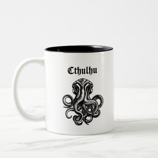 Cthulhu Lord - Savior Lovecraft Two-Tone Coffee Mug (Left)