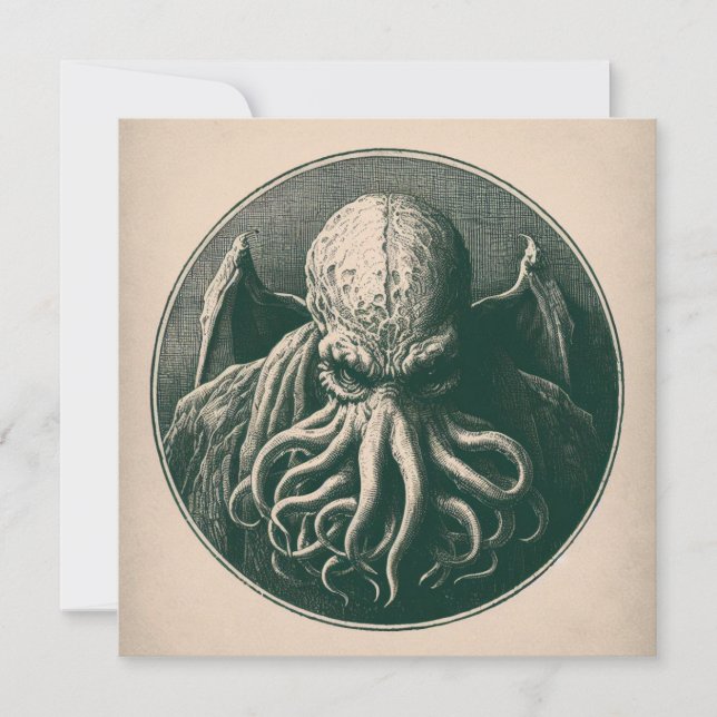 Cthulhu Lovecraft Horror Card (Front)